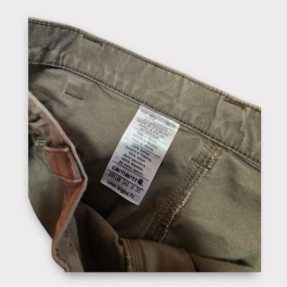 Carhartt Loose Original Fit Canvas Dungaree Work Utility Pants 42x30 - Picture 2 of 3